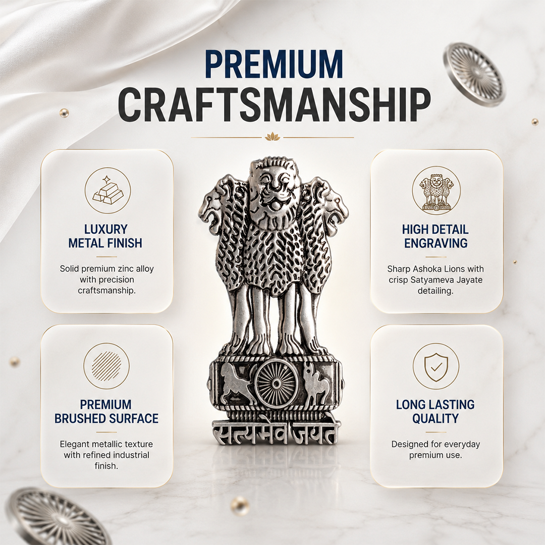 Vivo T1 Pro 5G Compatible Satyamev Jayate 3D Metal Emblem Sticker