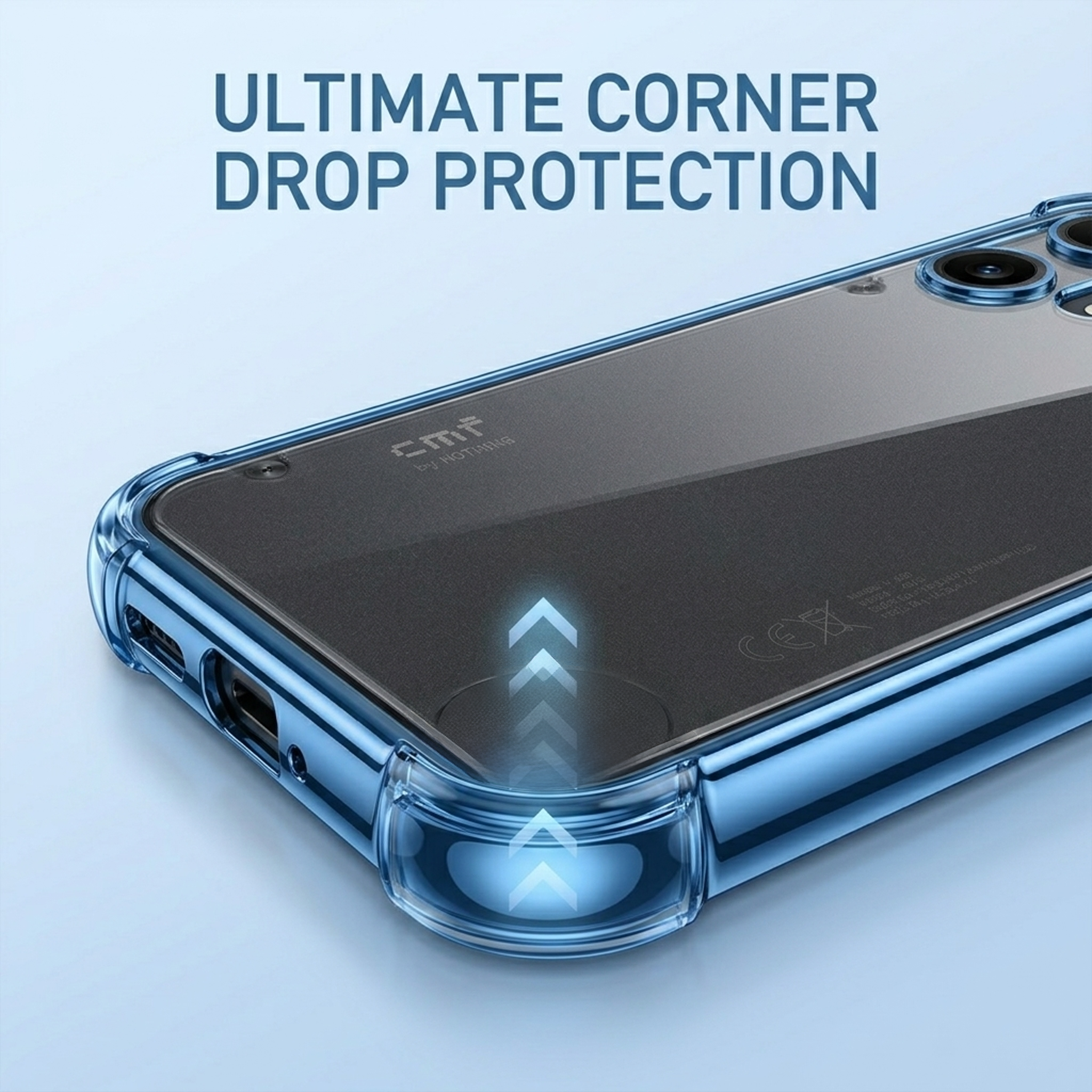 Nothing Phone 2 Pro 5G Anti-Yellow Electroplating Transparent Airbags Case