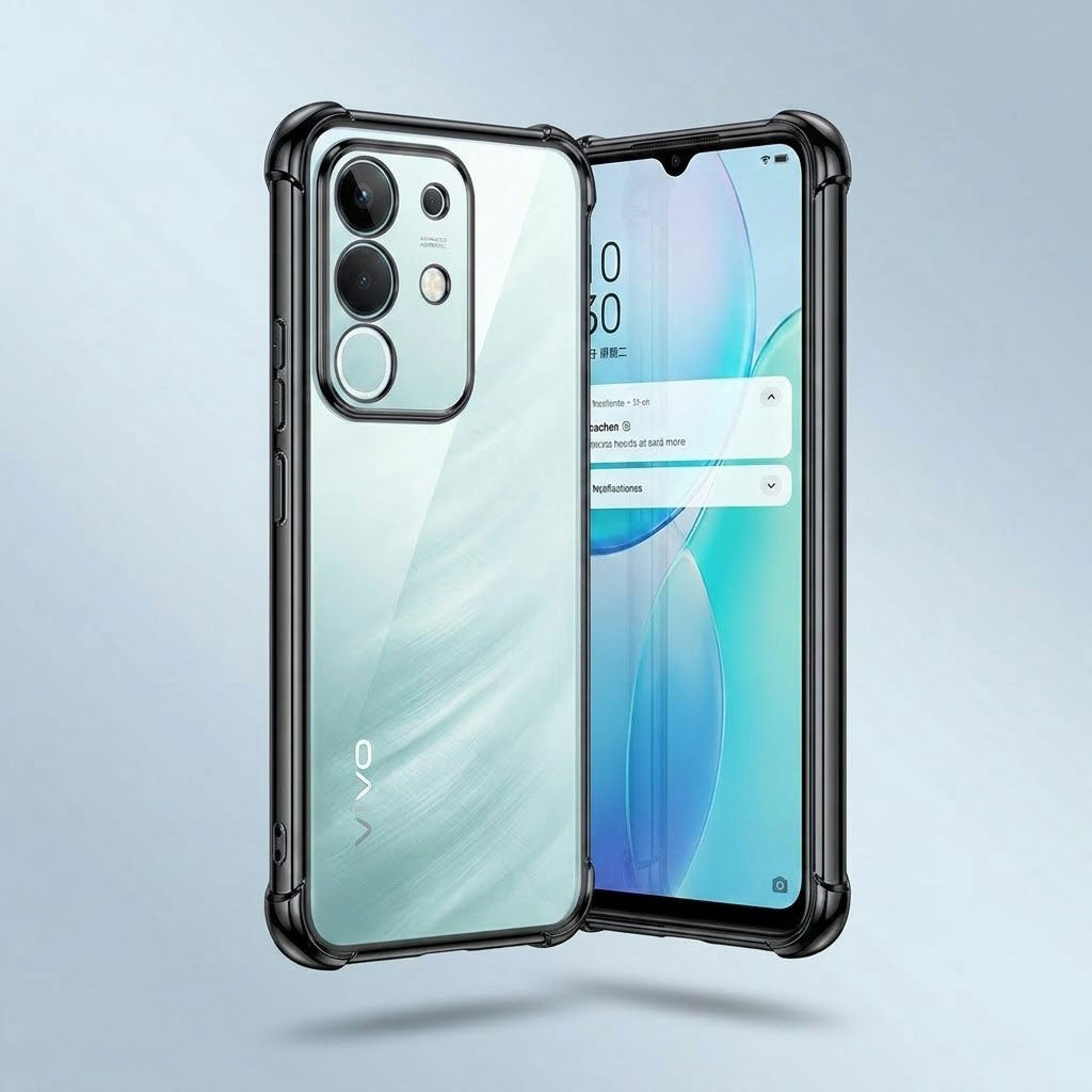 Vivo T4X 5G Anti-Yellow Electroplating Transparent Airbags Case