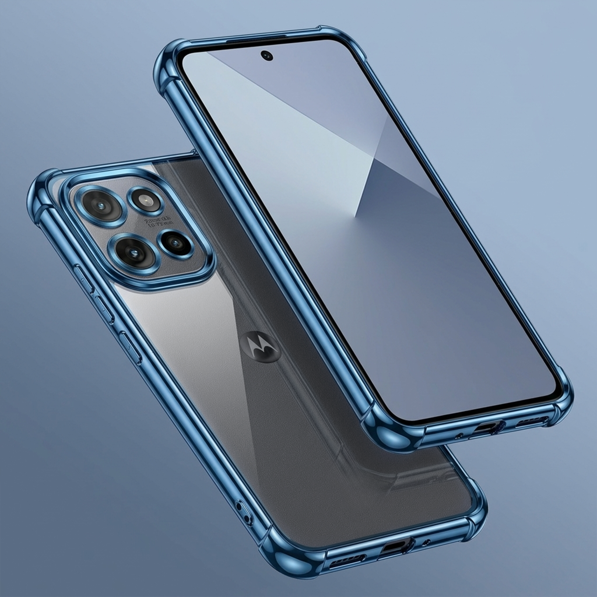 Motorola Edge 50 5G Anti-Yellow Electroplating Transparent Airbags Case