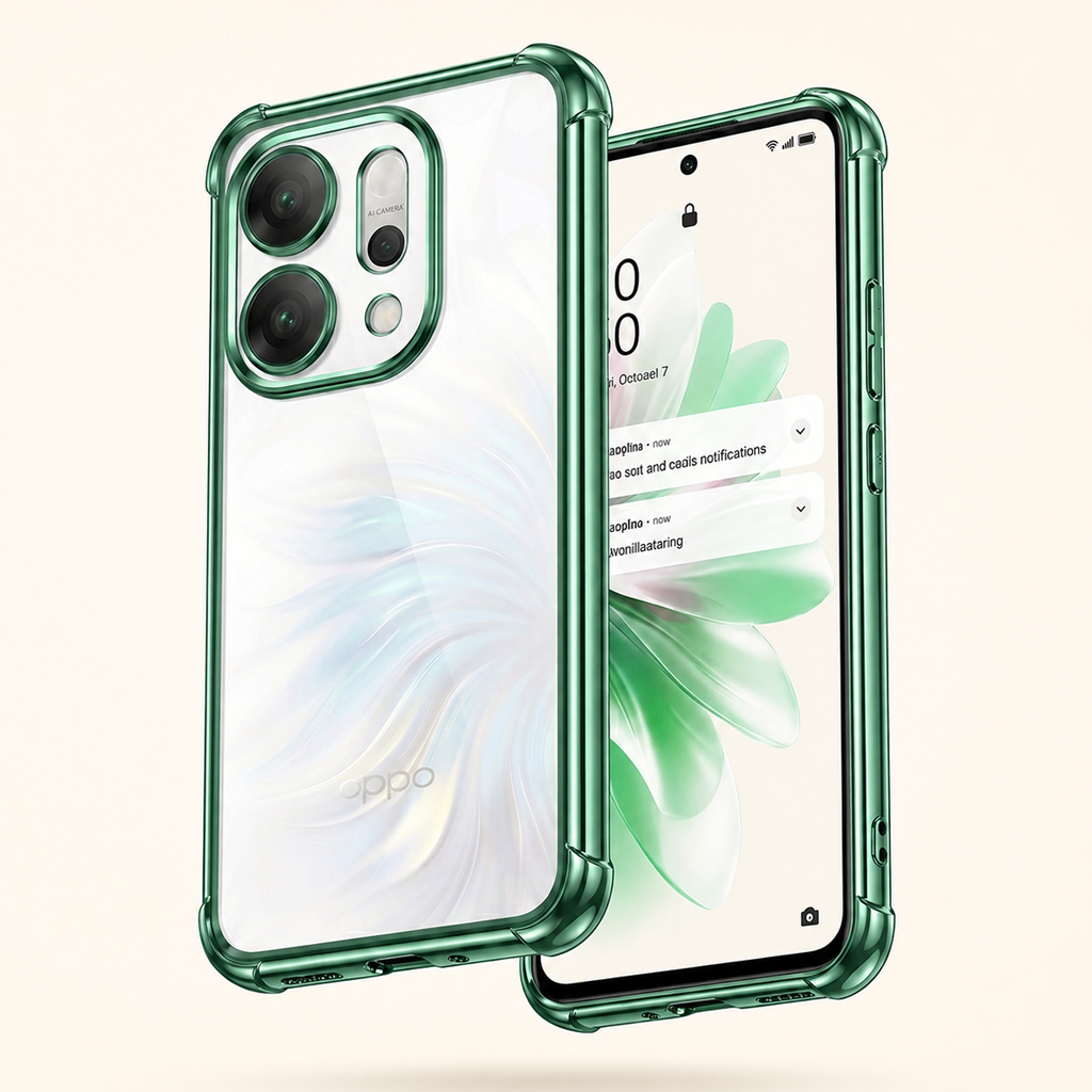 Oppo Reno 14 5G Anti-Yellow Electroplating Transparent Airbags Case