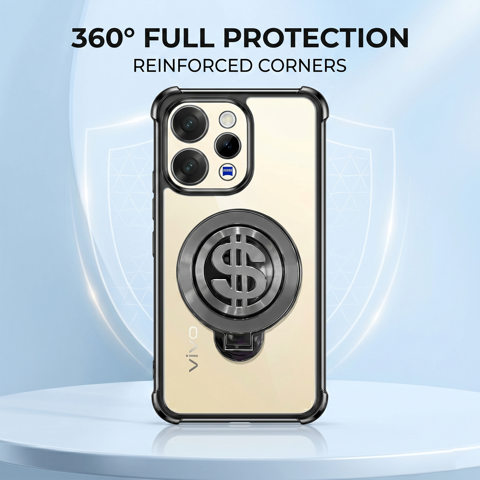Vivo V70 5G Four Corner Airbags 100% Original Astro Money Magnet Rotating Dollar Case