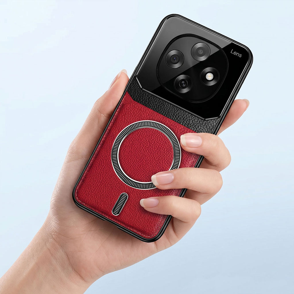 Oppo F31 Pro 5G Premium Magsafe Magnetic Leather Lens Protective Case