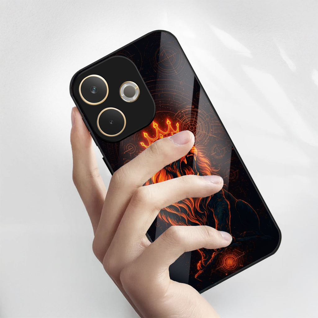 Oppo A5 Pro 5G Premium Acrylic Shockproof Glass Back Case (King of Cosmos)