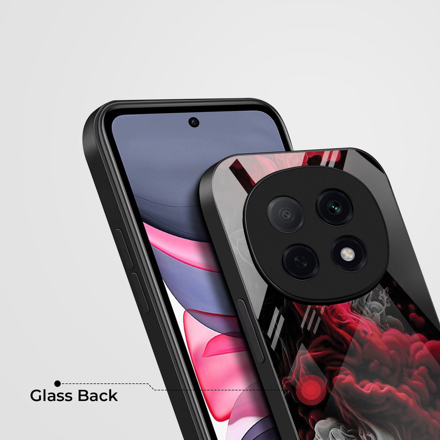 OPPO F29 Pro 5G Premium Acrylic Shockproof Glass Back Case (Infernal Drift)