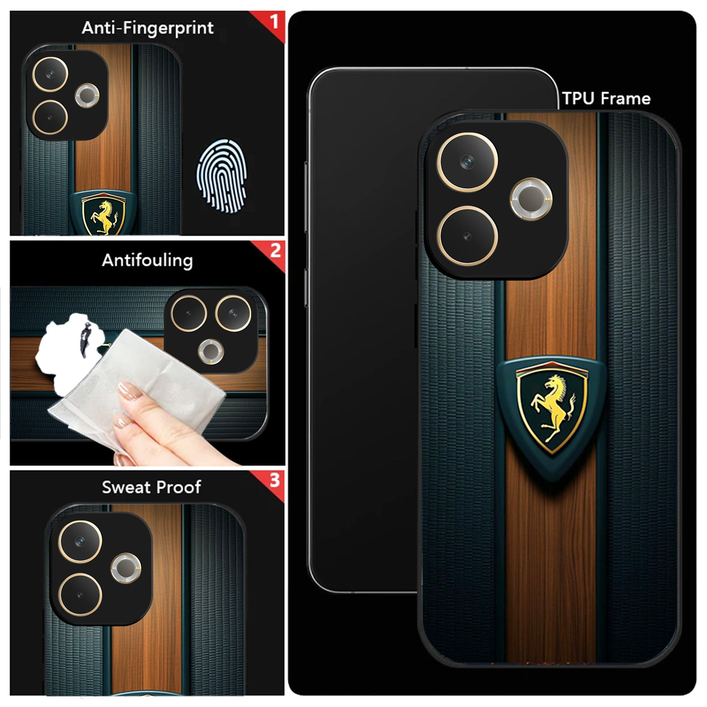 Oppo A5 Pro 5G Premium Acrylic Shockproof Glass Back Case (Royal Roadster)