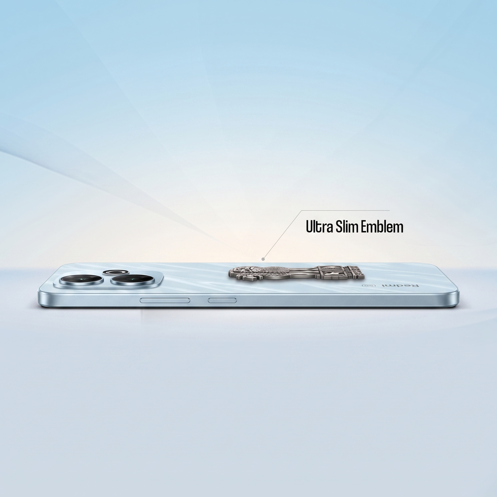 Redmi 13 5G Compatible Satyamev Jayate 3D Metal Emblem Sticker