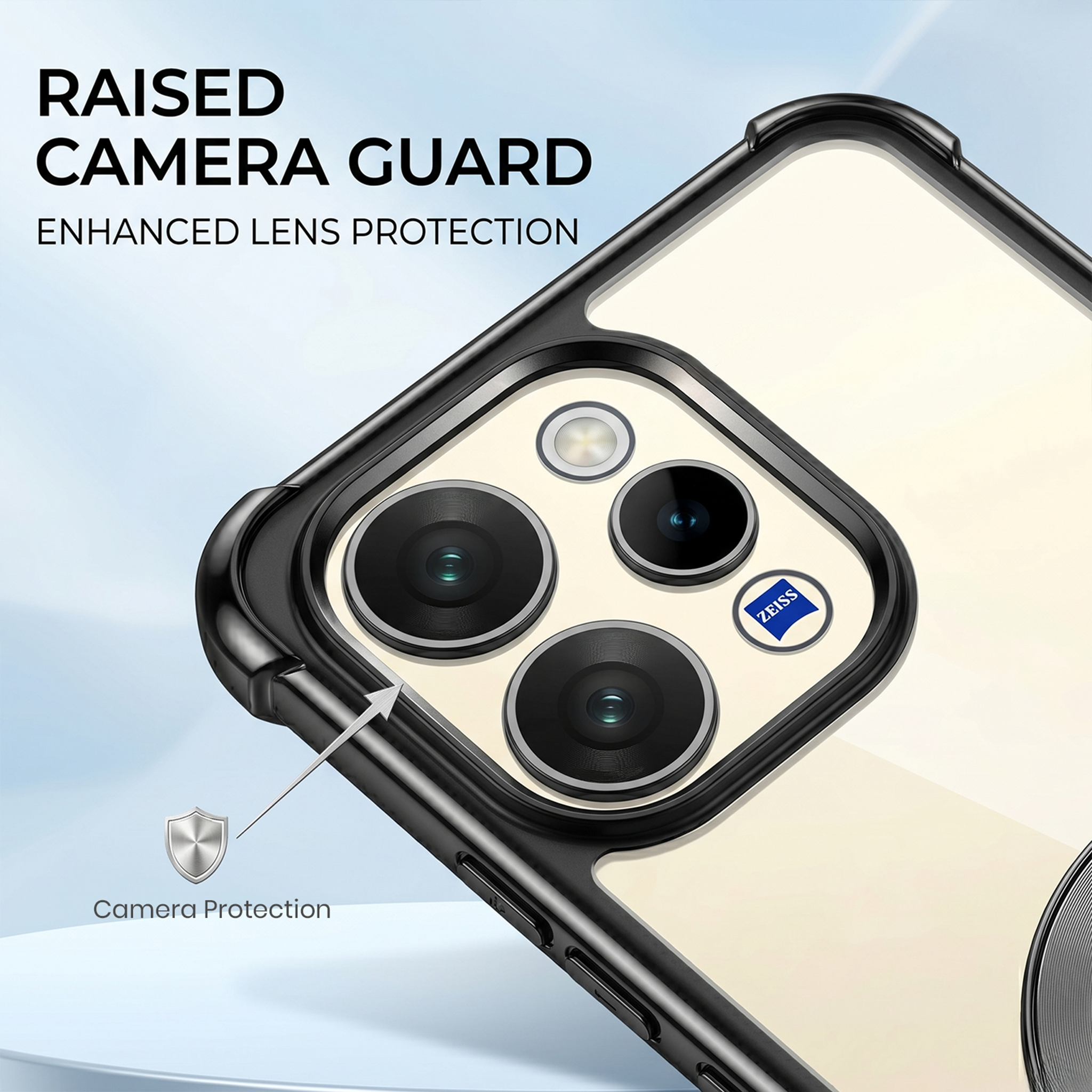 Vivo V70 5G Original Luxury Magnifier Ring Stand Shockproof Airbags Corner Case