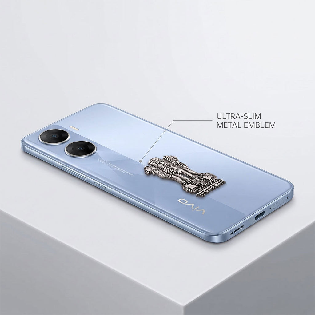 Vivo V29e 5G Compatible Satyamev Jayate 3D Metal Emblem Sticker