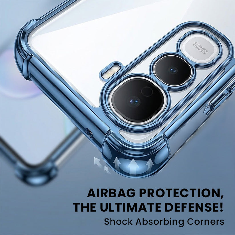 Vivo Y400 Pro 5G Anti-Yellow Electroplating Transparent Airbags Case