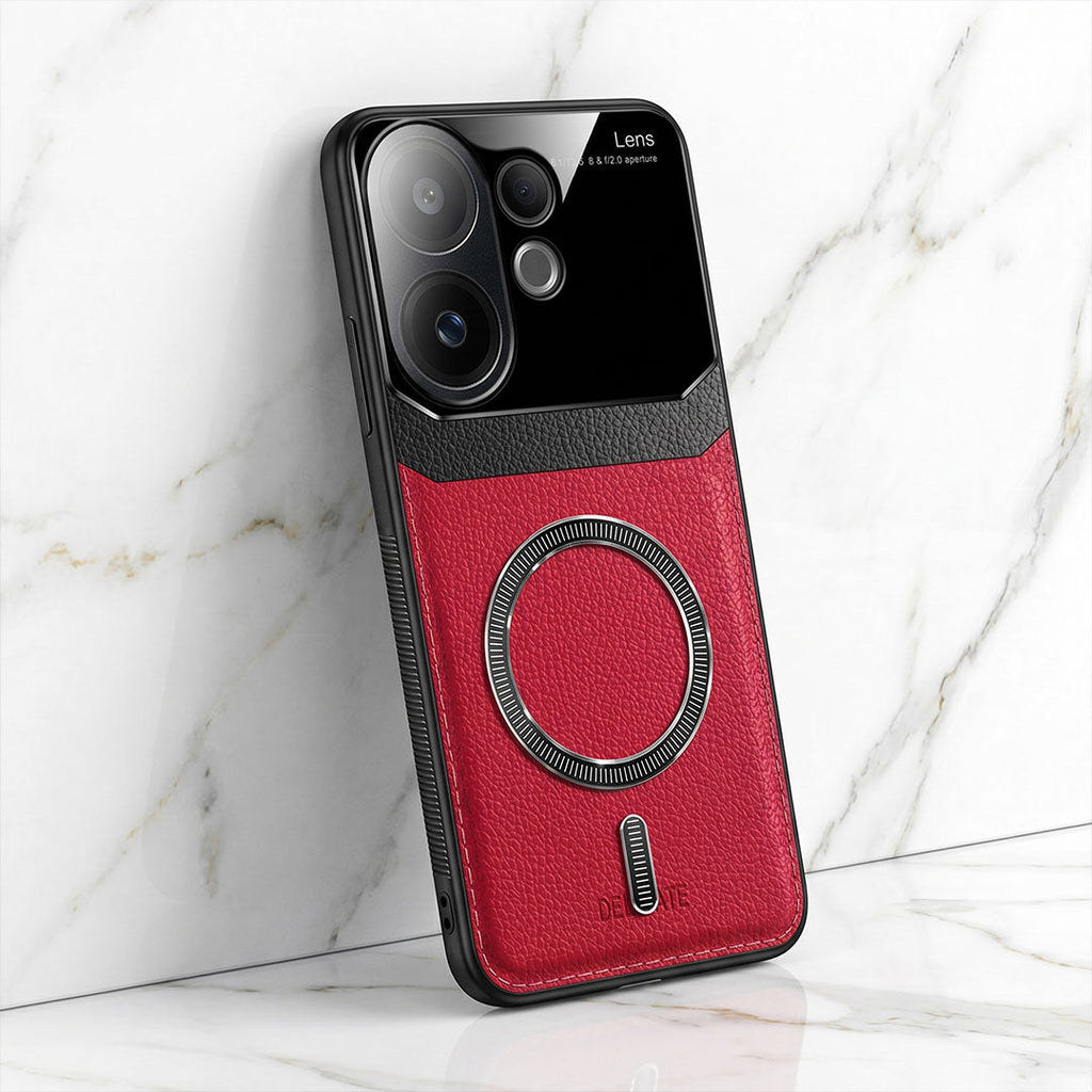 Vivo V60 5G Premium Magsafe Magnetic Leather Lens Protective Case
