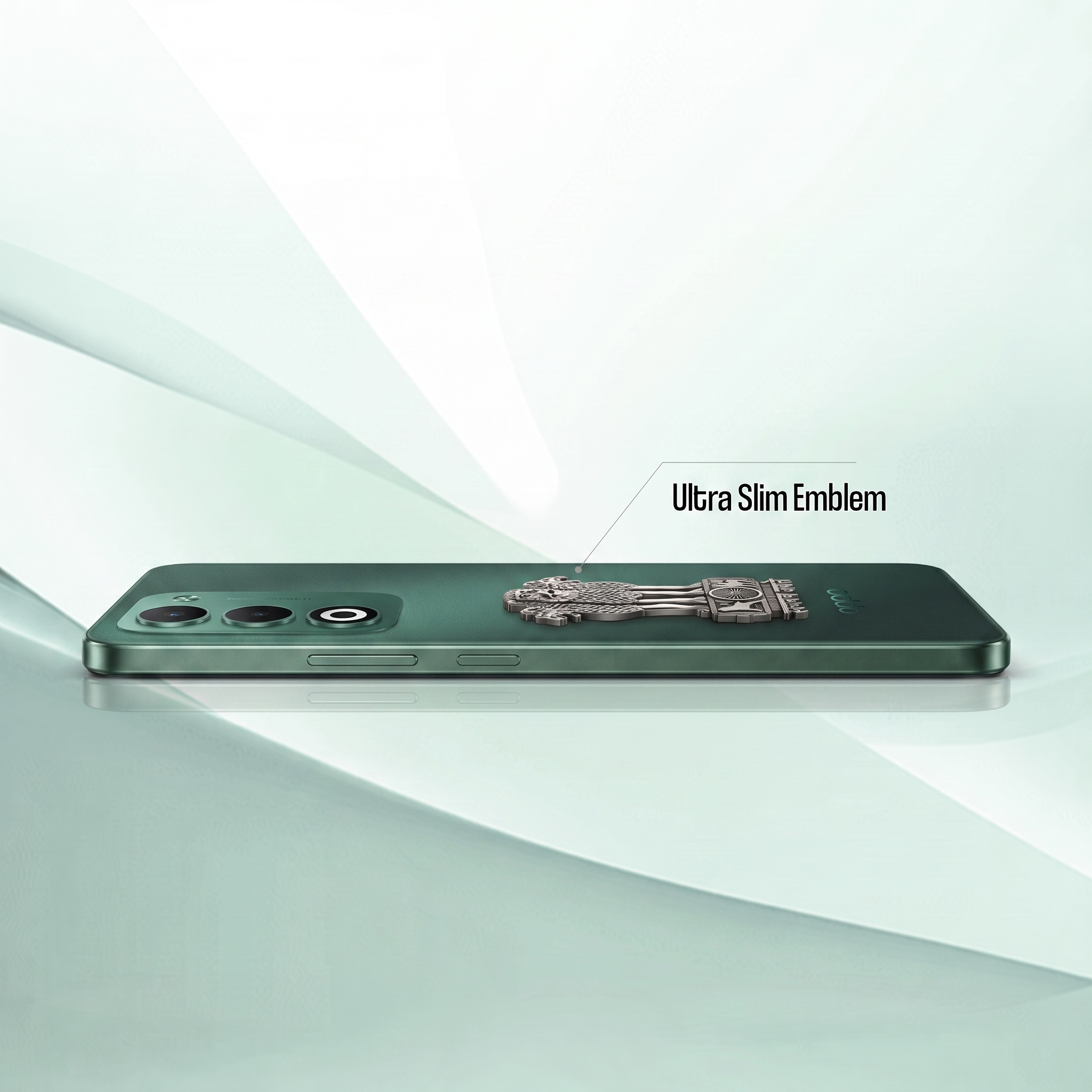 Oppo A5 5G Compatible Satyamev Jayate 3D Metal Emblem Sticker