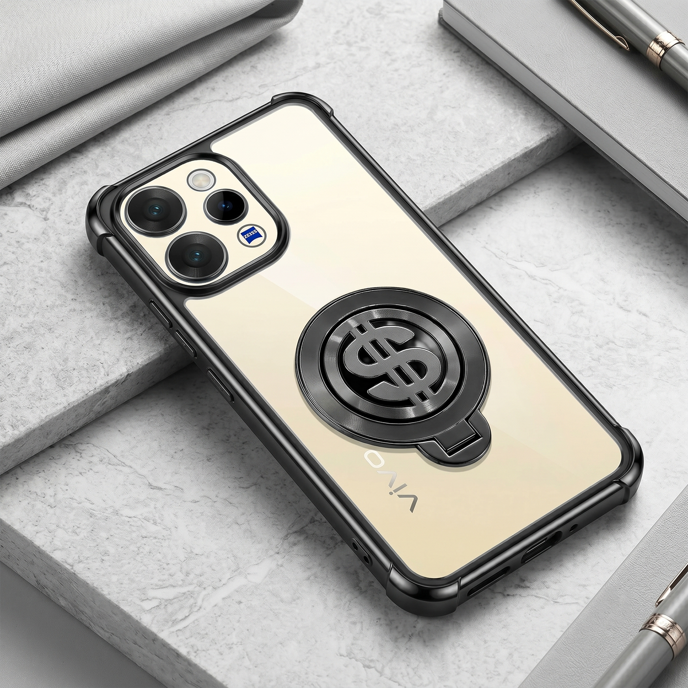 Vivo V70 5G Four Corner Airbags 100% Original Astro Money Magnet Rotating Dollar Case
