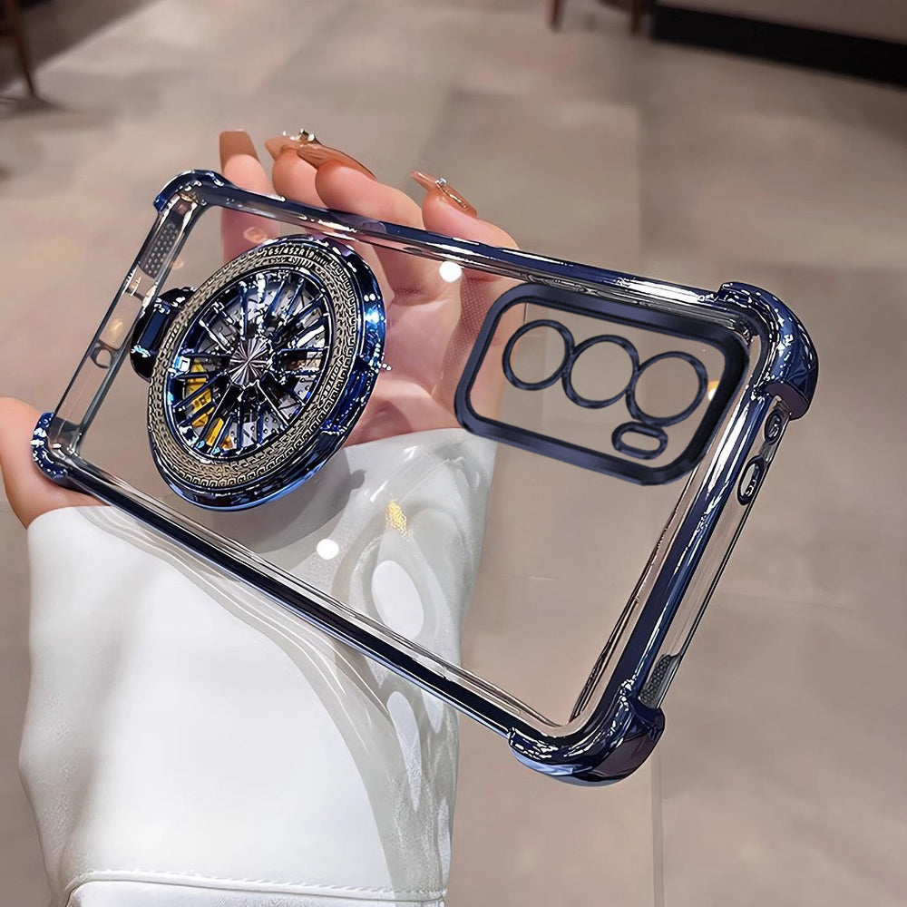 Oppo Reno 12 Pro 5G Premium Stress Buster Wheel Rotating Shockproof Airbags Case