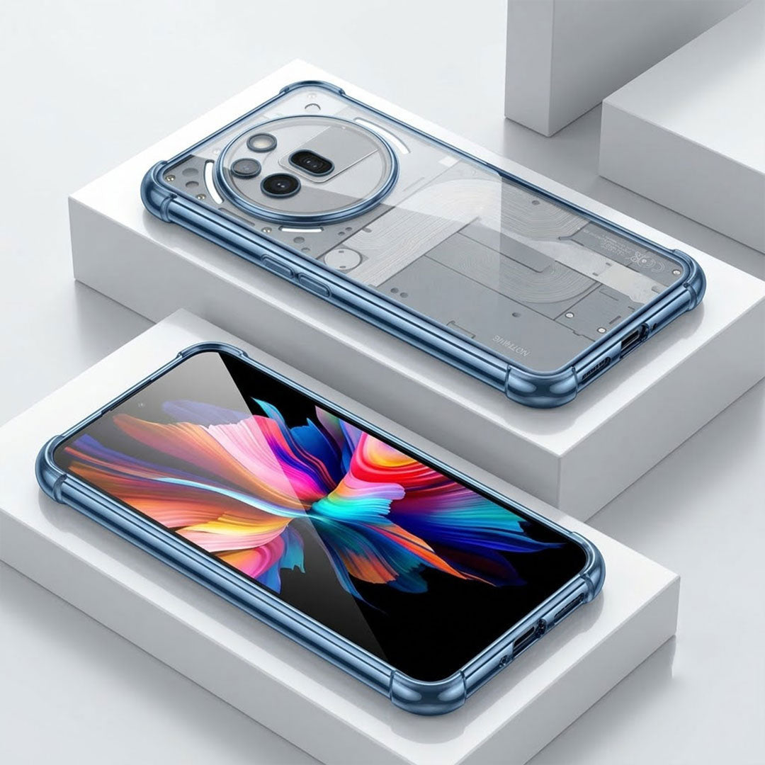 Nothing Phone 3a Pro 5G Anti-Yellow Electroplating Transparent Airbags Case