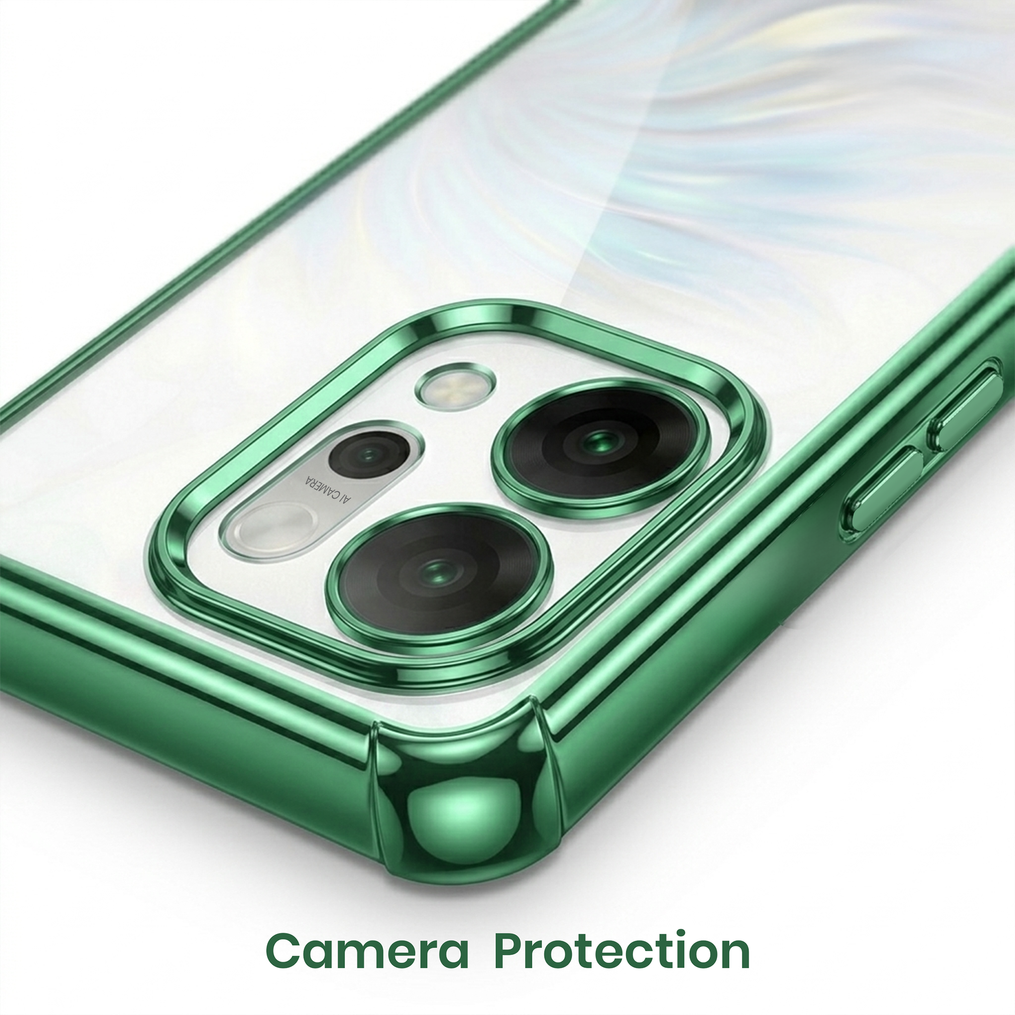Oppo Reno 14 5G Anti-Yellow Electroplating Transparent Airbags Case