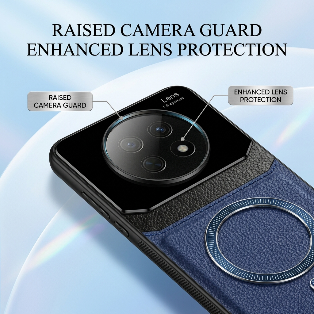 Oppo F29 Pro 5G Premium Magsafe Magnetic Leather Lens Protective Case