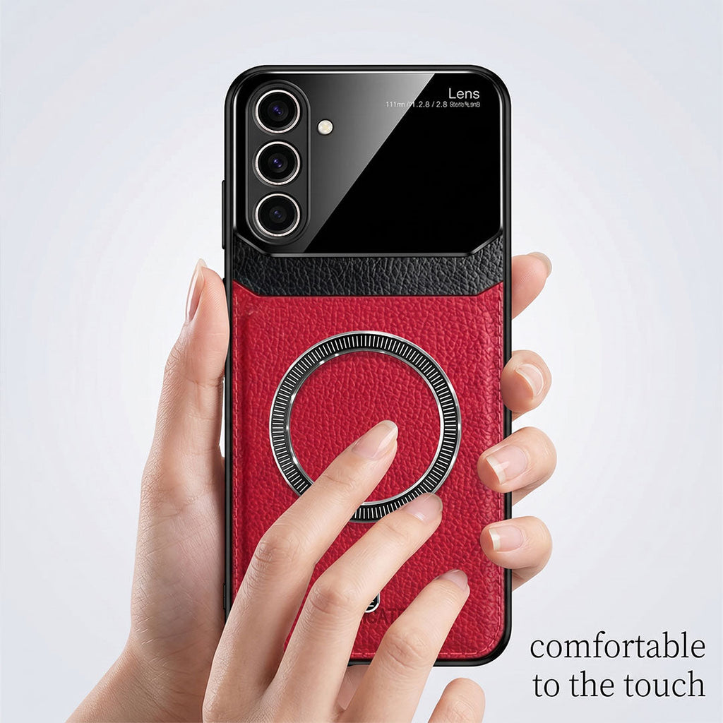 Samsung Galaxy A16 5G Premium Magsafe Magnetic Leather Lens Protective Case