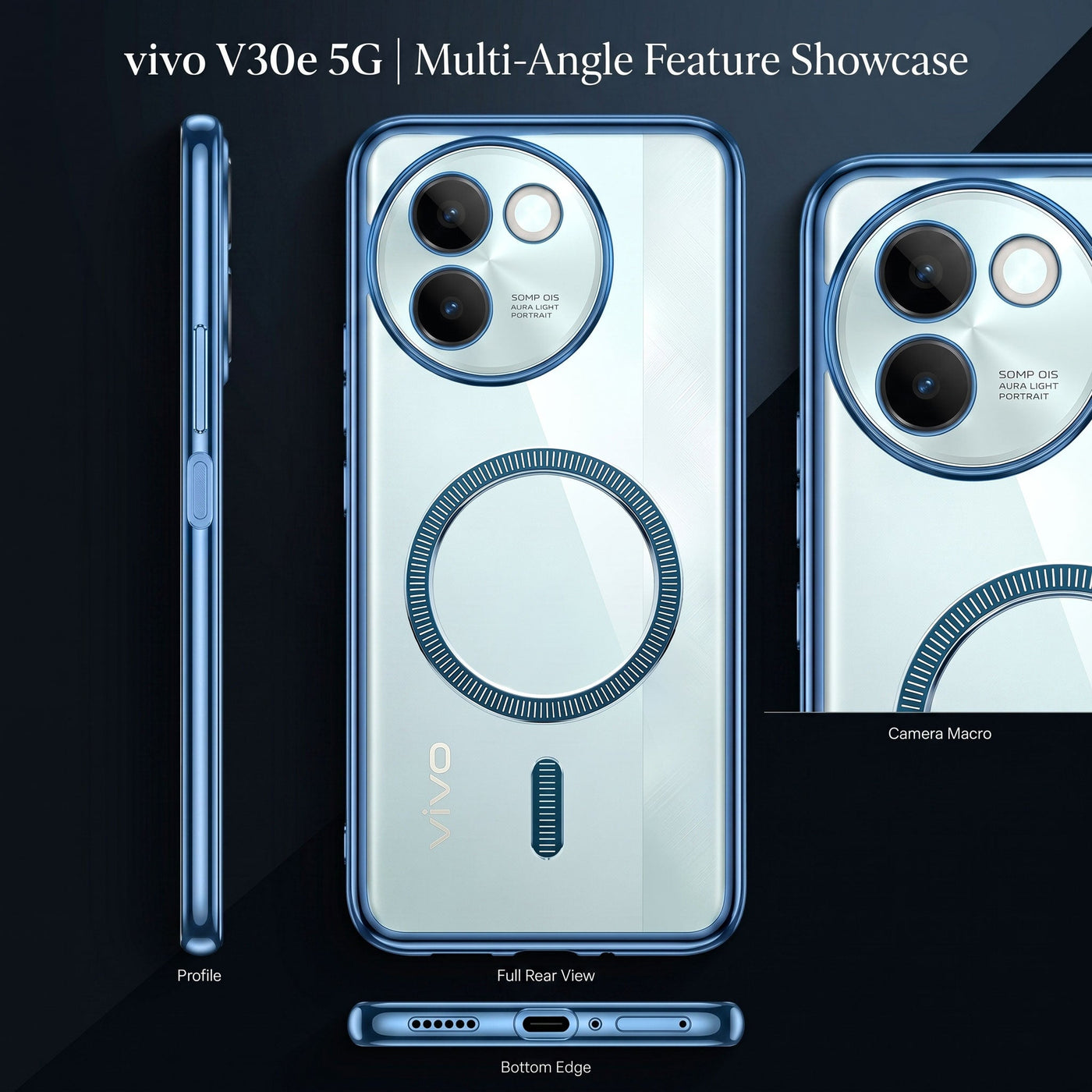 Vivo V30e 5G Electroplated Magnetic Magsafe Case