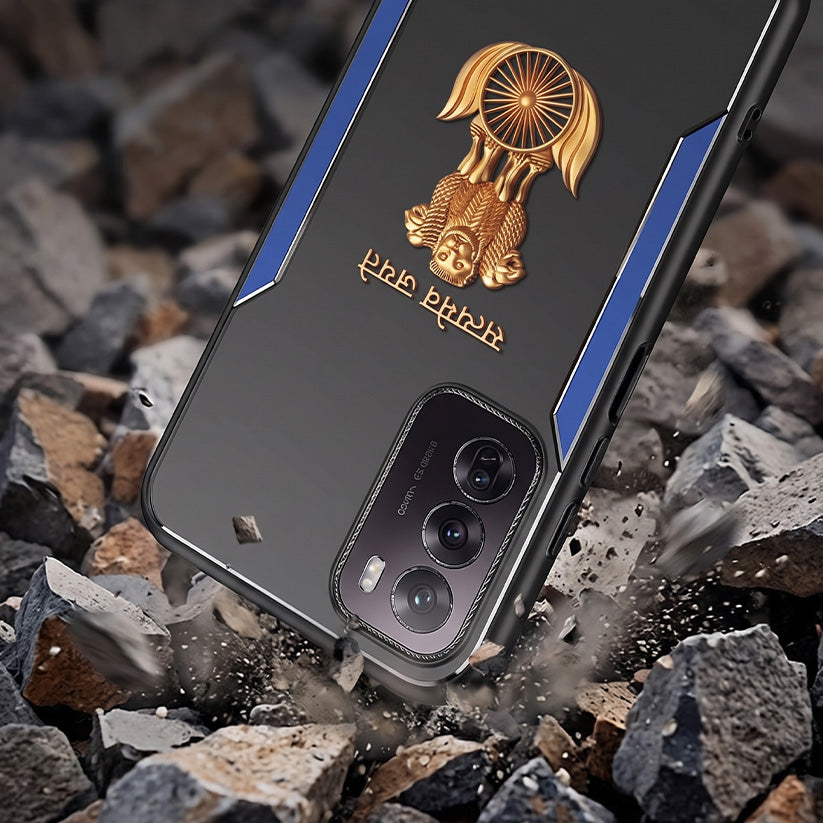 Oppo Reno 12 Pro 5G Satyamev Jayate 3D Metal Aluminium Back Case