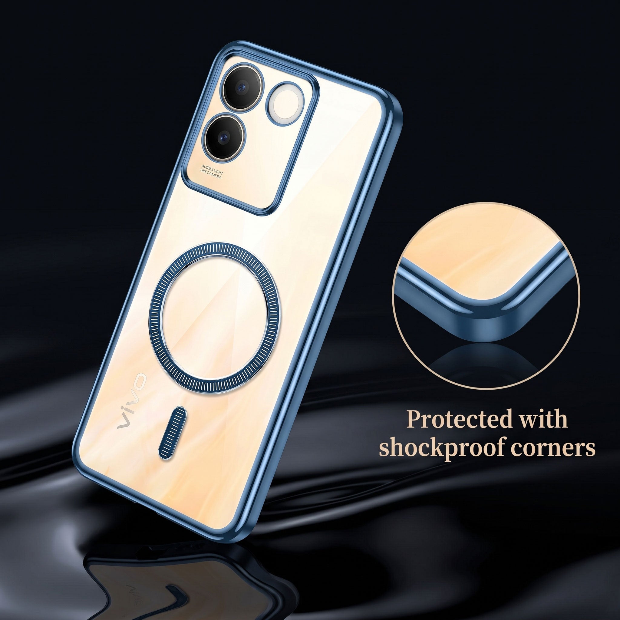 Vivo T2 Pro 5G Electroplated Magnetic Magsafe Case