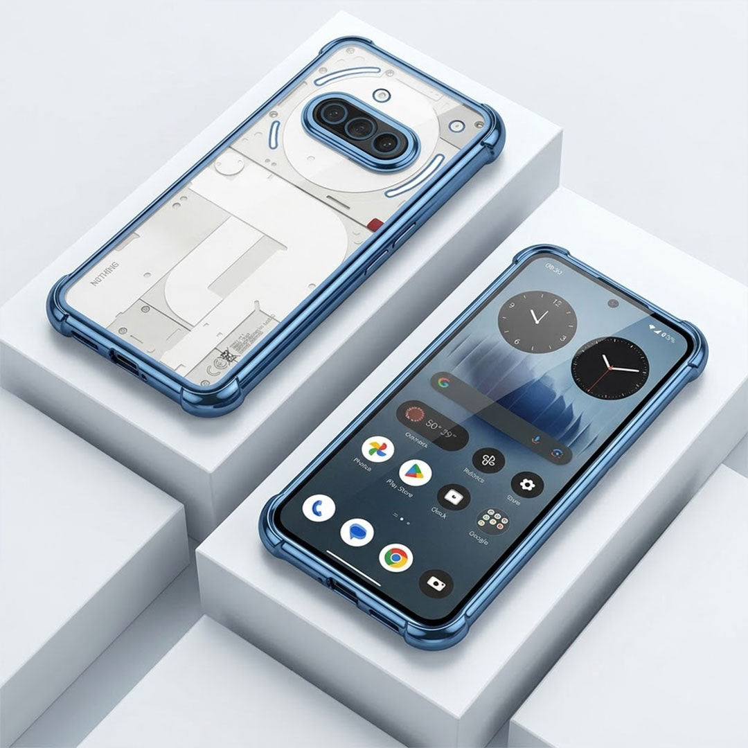 Nothing Phone 3a 5G Anti-Yellow Electroplating Transparent Airbags Case