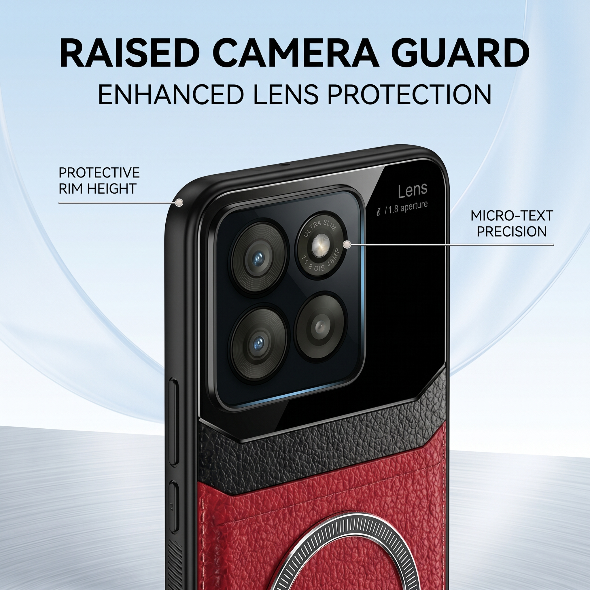 Motorola Edge 60 Pro 5G Premium Magsafe Magnetic Leather Lens Protective Case