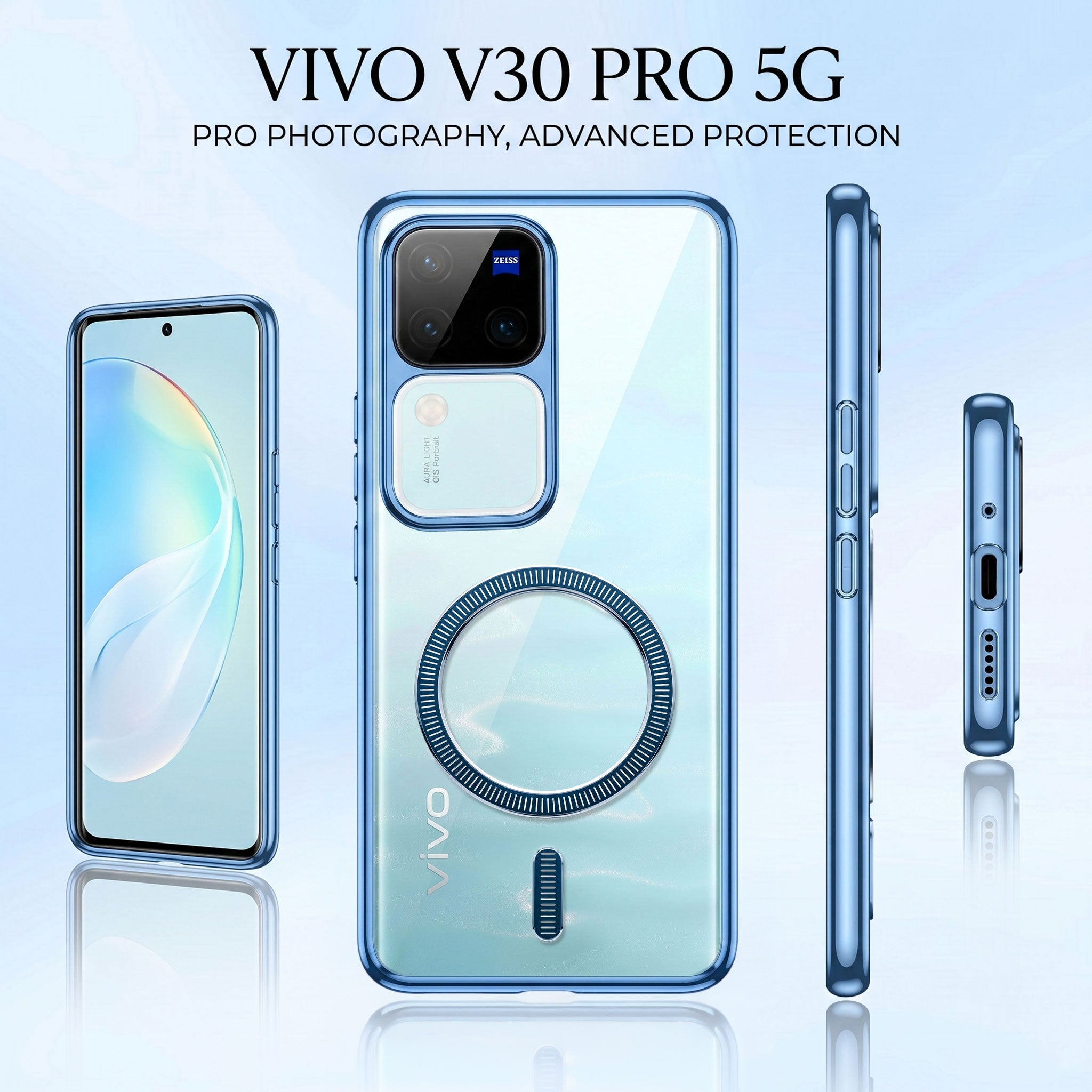 Vivo V30 Pro 5G Electroplated Magnetic Magsafe Case