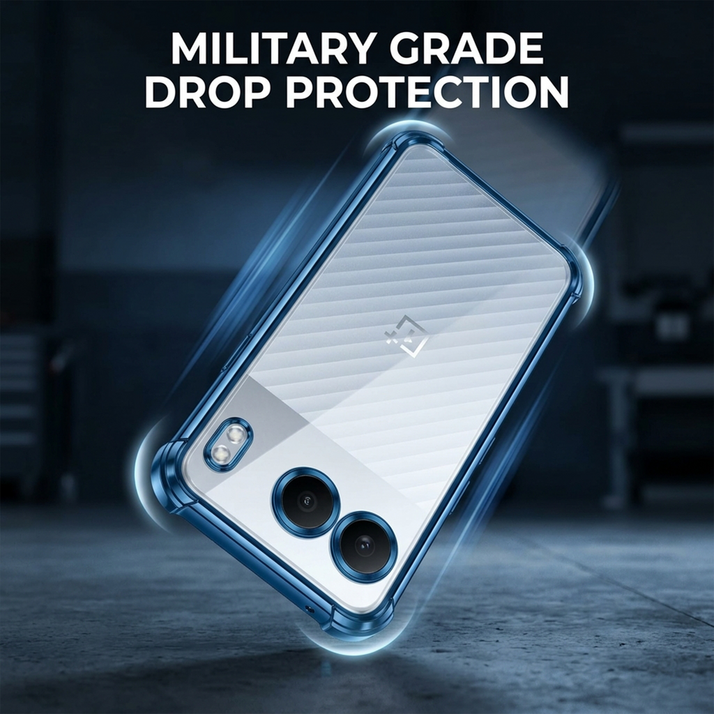 OnePlus Nord 4 5G Anti-Yellow Electroplating Transparent Airbags Case