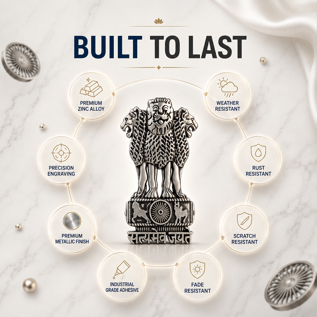 Oneplus 11 5G Compatible Satyamev Jayate 3D Metal Emblem Sticker