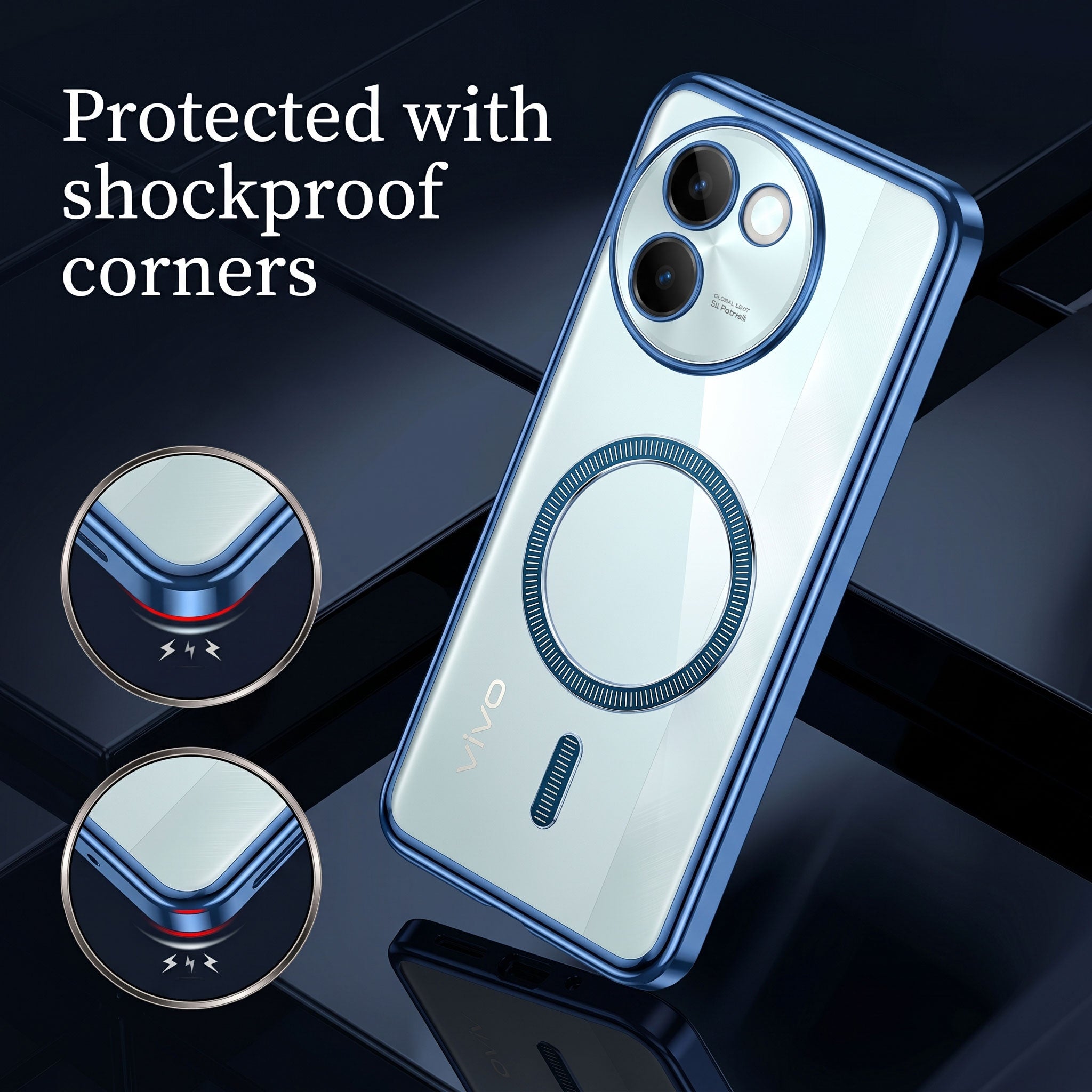 Vivo V30e 5G Electroplated Magnetic Magsafe Case