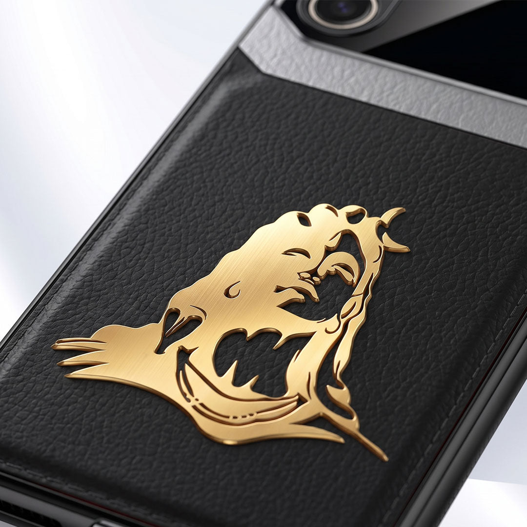Samsung Galaxy A16 5G Mahadev 3D Gold Metal Leather Back Case