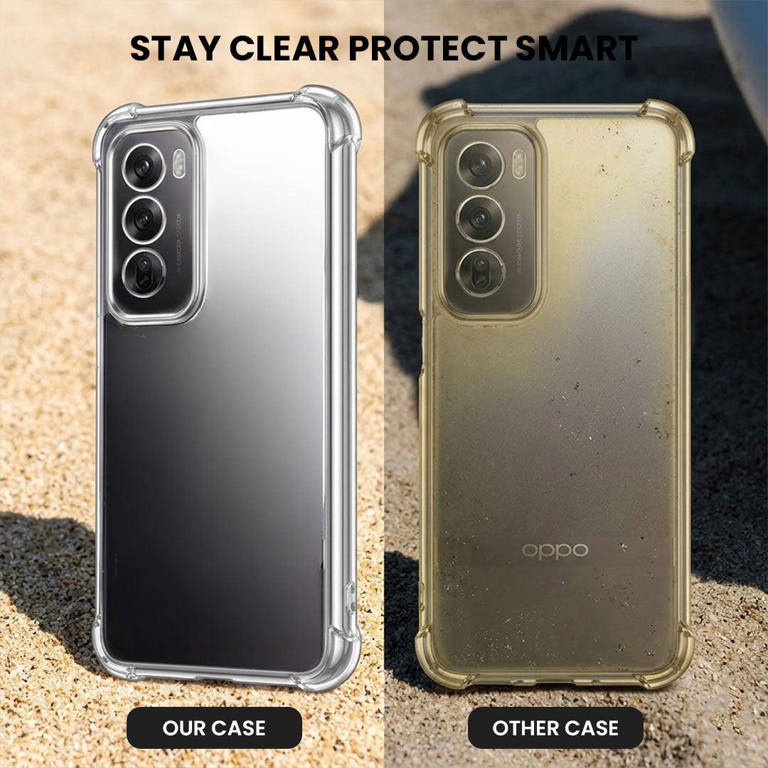 Oppo Reno 12 Pro 5G Anti-Yellow Electroplating Transparent Airbags Case