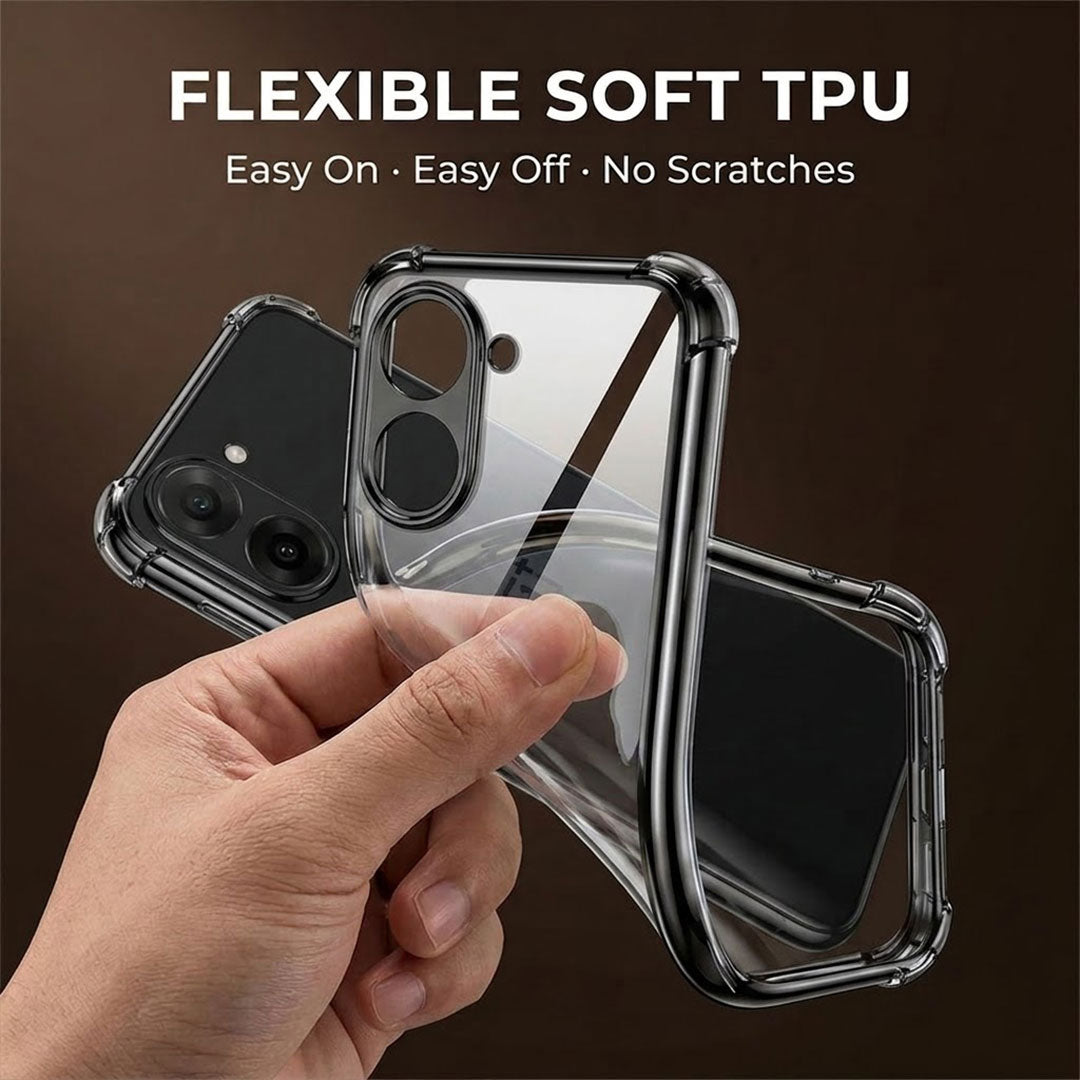 OnePlus Nord CE5 5G Anti-Yellow Electroplating Transparent Airbags Case