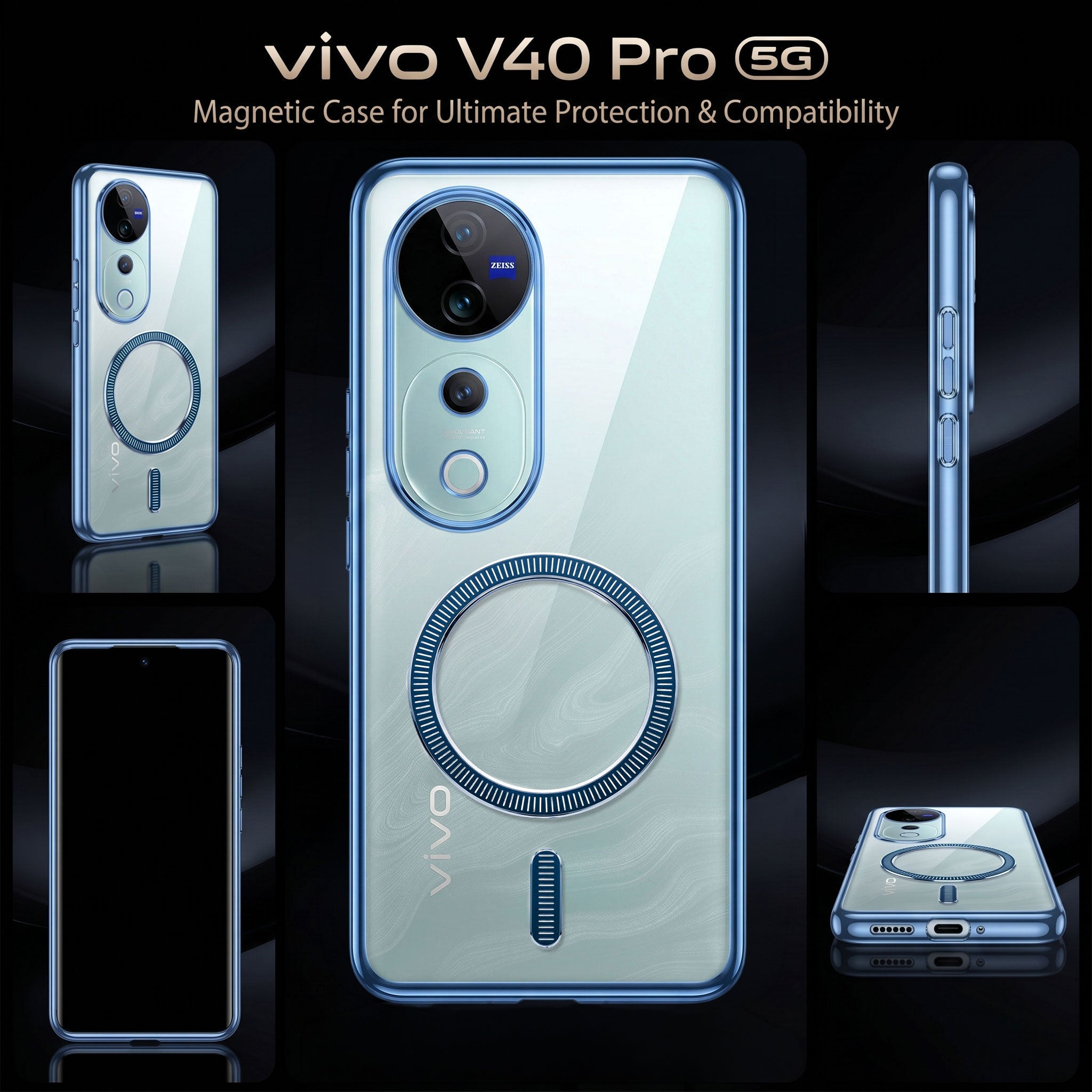 Vivo V40 Pro 5G Electroplated Magnetic Magsafe Case