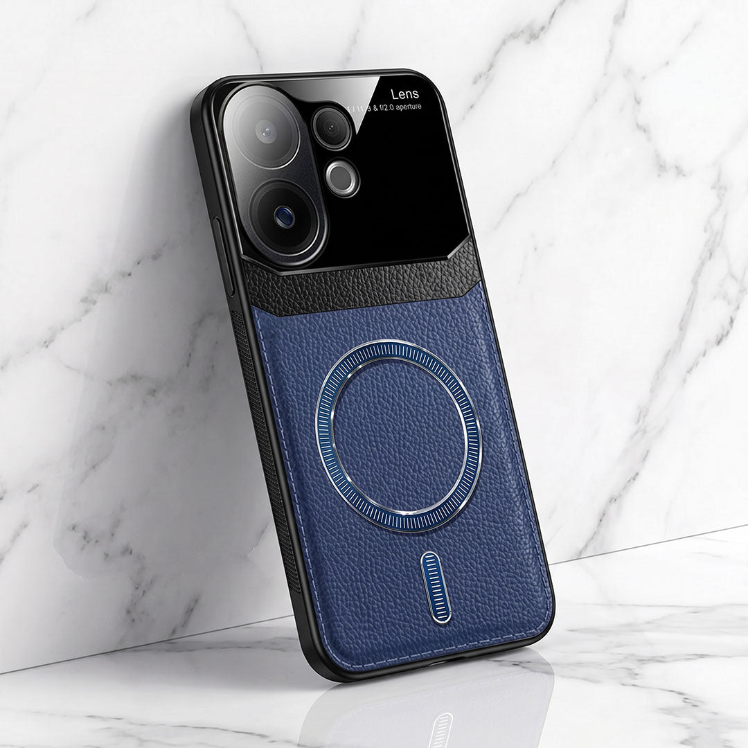 Vivo V60 5G Premium Magsafe Magnetic Leather Lens Protective Case