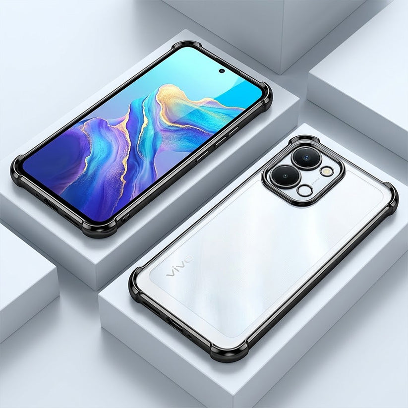 Vivo Y51 Pro 5G Anti-Yellow Electroplating Transparent Airbags Case