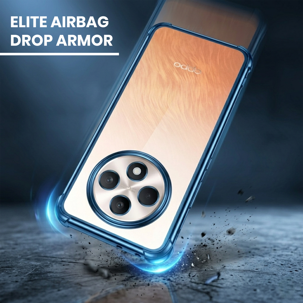 Oppo Reno 12F 5G Anti-Yellow Electroplating Transparent Airbags Case