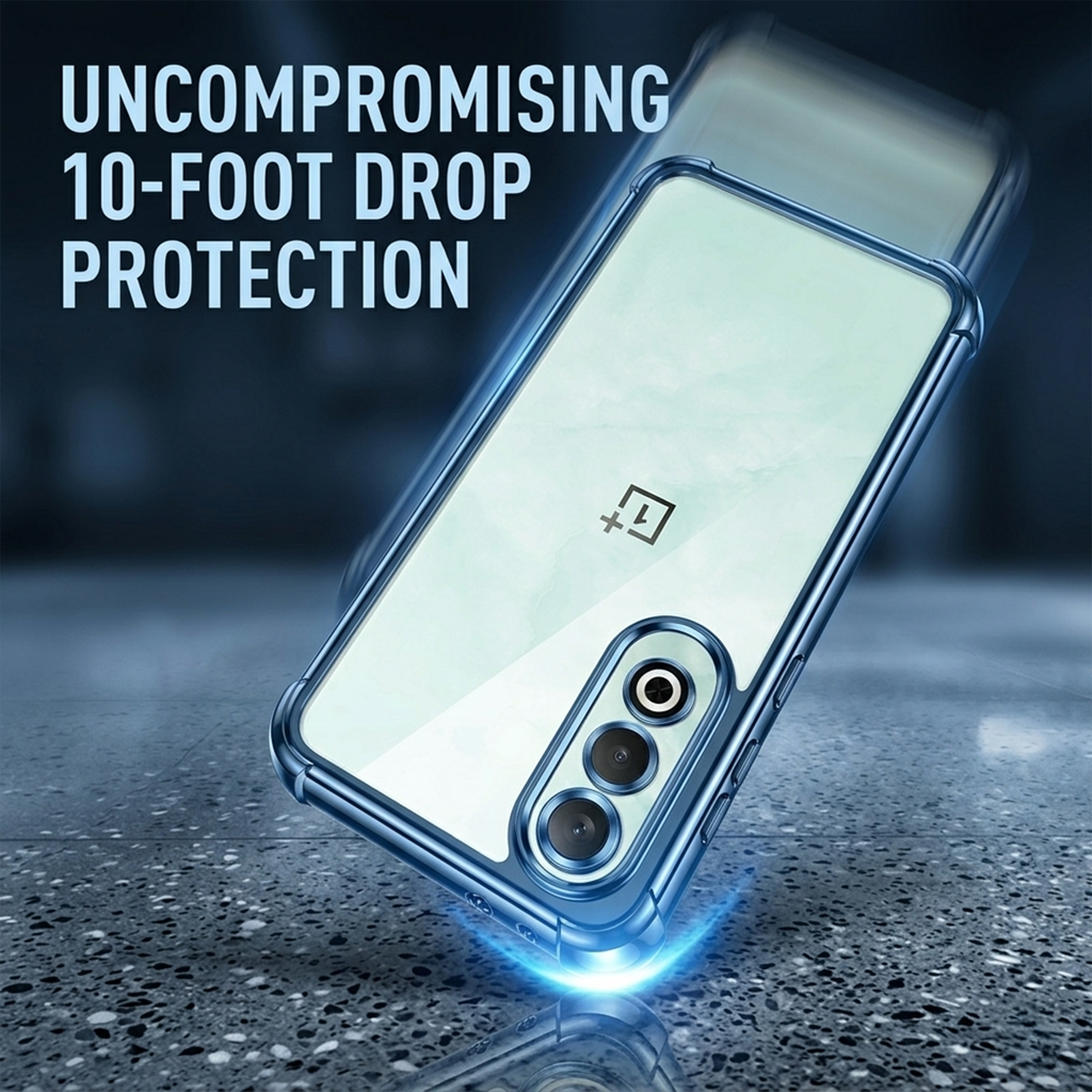 OnePlus Nord CE4 5G Anti-Yellow Electroplating Transparent Airbags Case