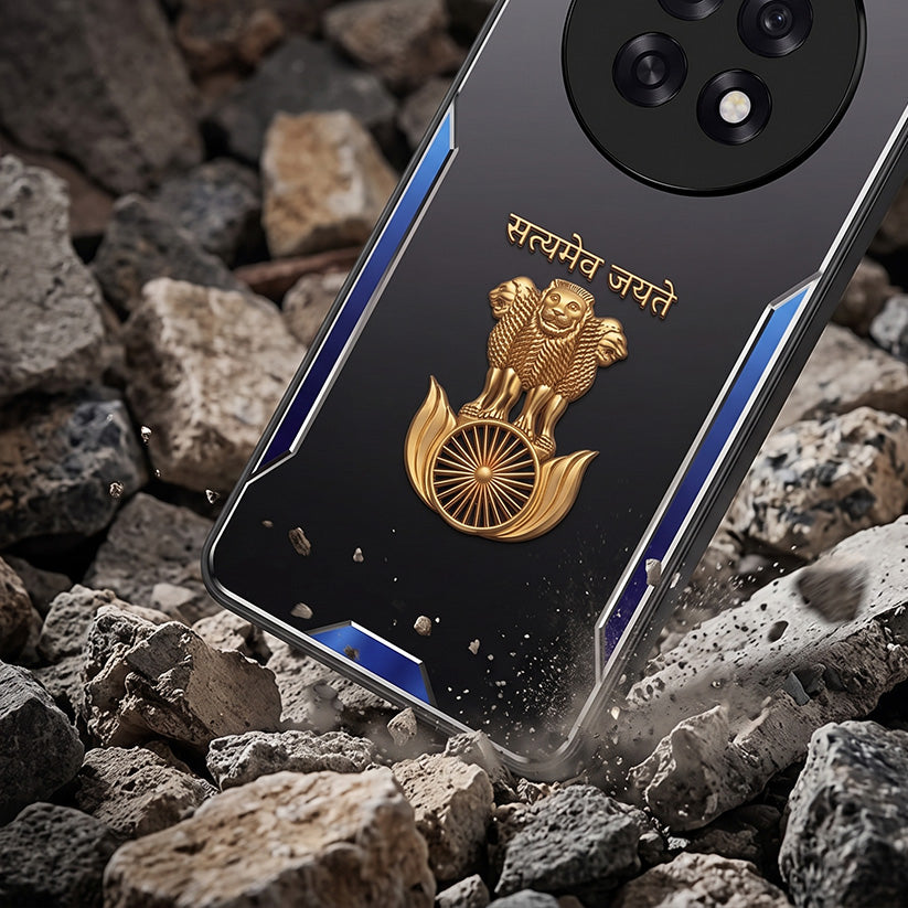 Oppo F31 Pro+ 5G Satyamev Jayate 3D Metal Aluminium Back Case
