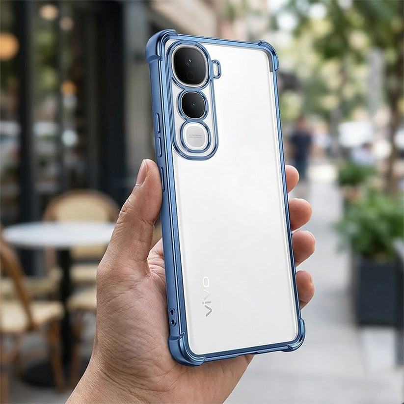 Vivo Y400 Pro 5G Anti-Yellow Electroplating Transparent Airbags Case