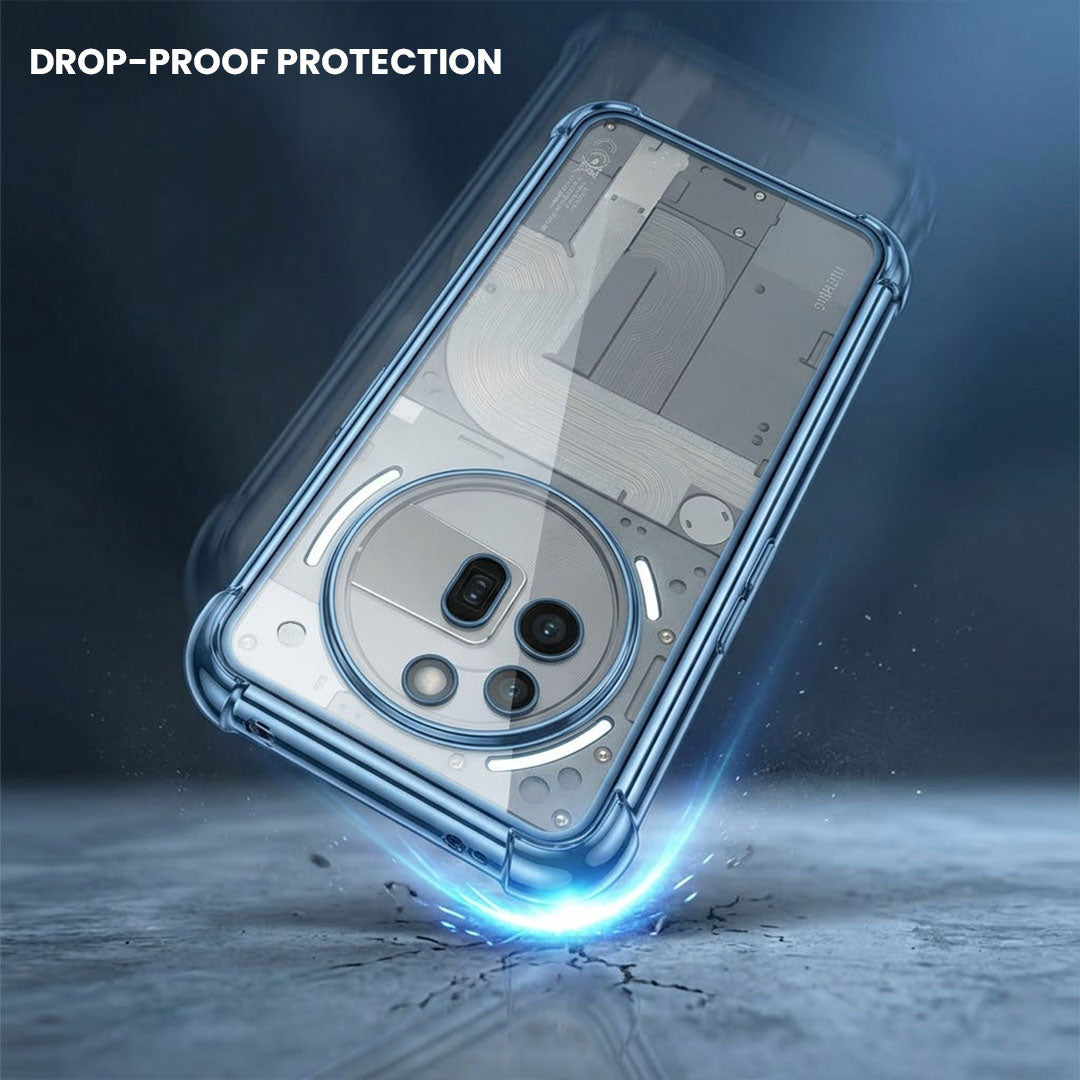 Nothing Phone 3a Pro 5G Anti-Yellow Electroplating Transparent Airbags Case