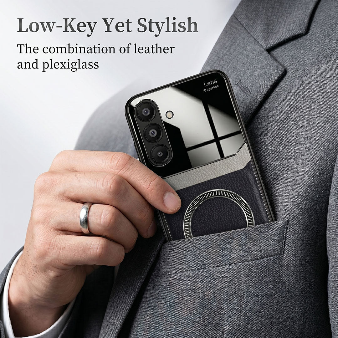 Samsung Galaxy A16 5G Premium Magsafe Magnetic Leather Lens Protective Case