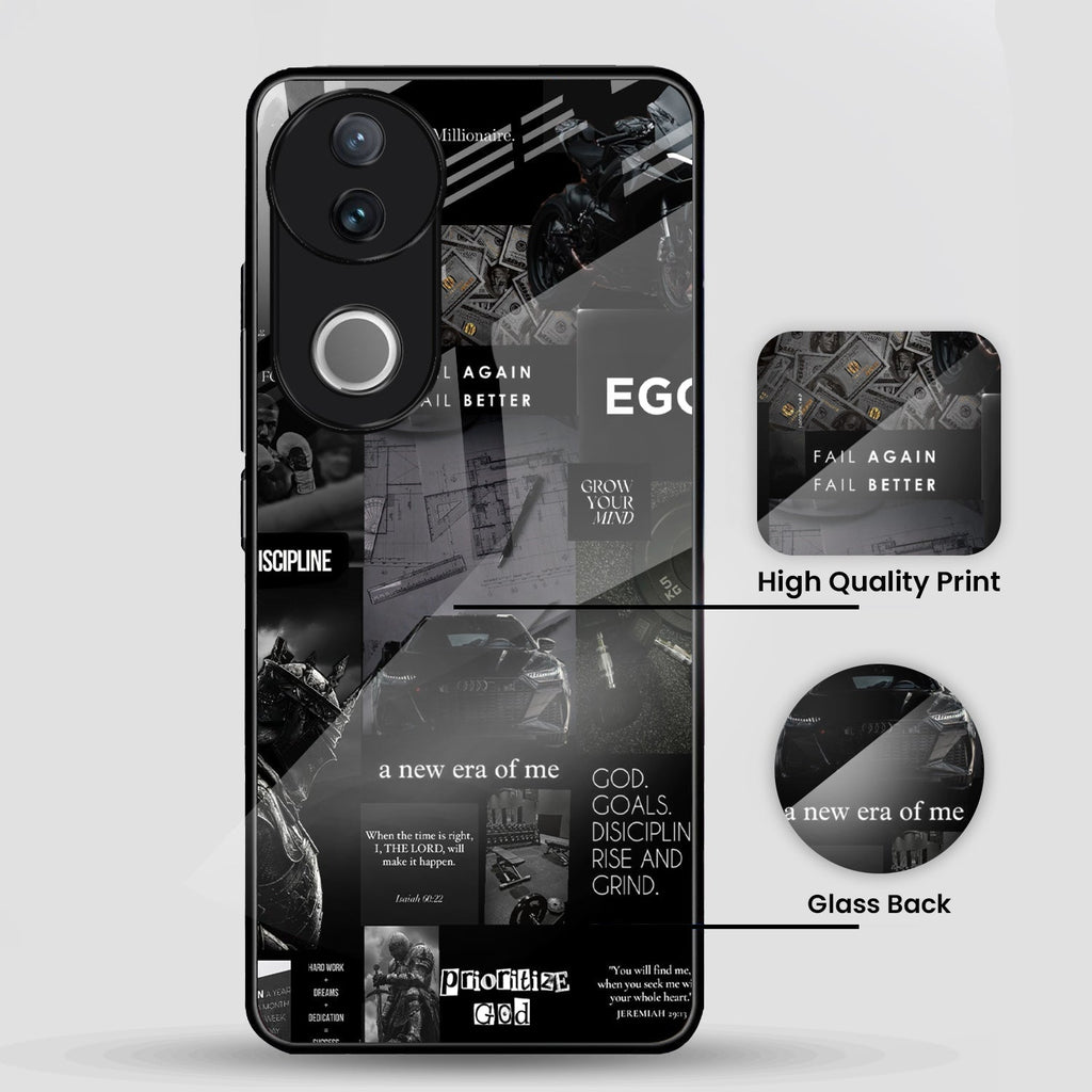 Vivo V50 5G Premium Acrylic Shockproof Glass Back Case (New Era)