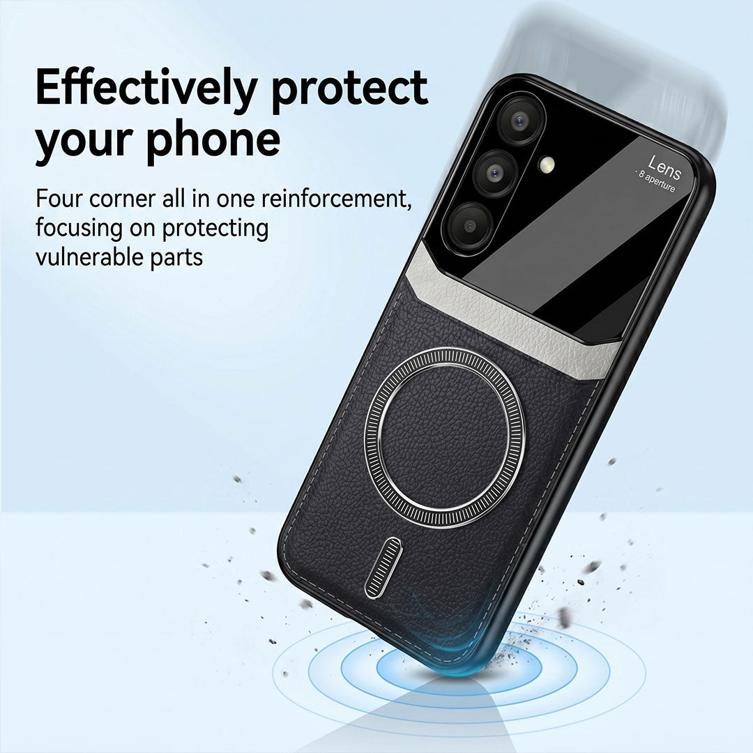 Samsung Galaxy A16 5G Premium Magsafe Magnetic Leather Lens Protective Case