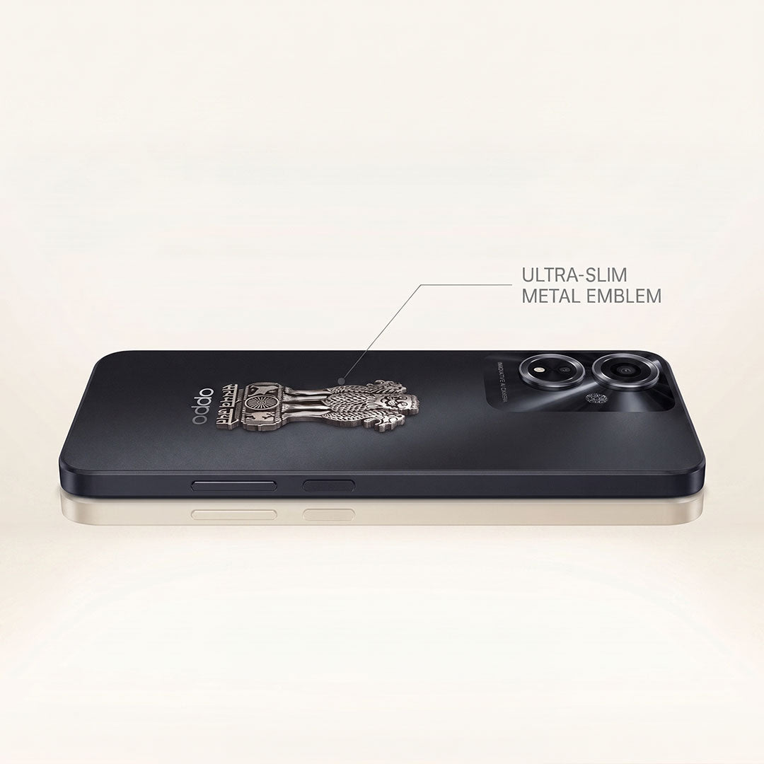 Oppo A59 5G Compatible Satyamev Jayate 3D Metal Emblem Sticker