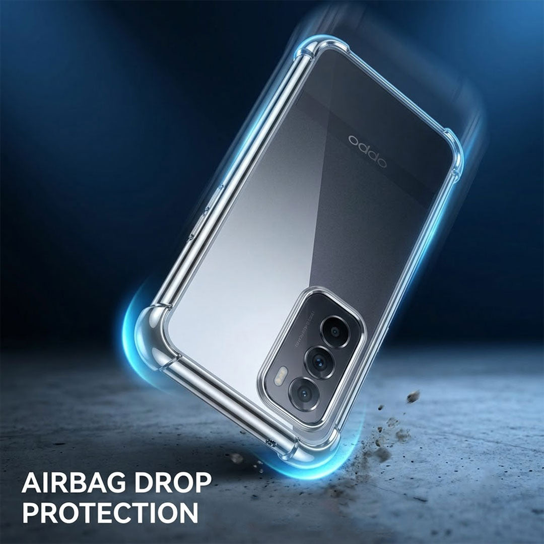 Oppo Reno 12 Pro 5G Anti-Yellow Electroplating Transparent Airbags Case