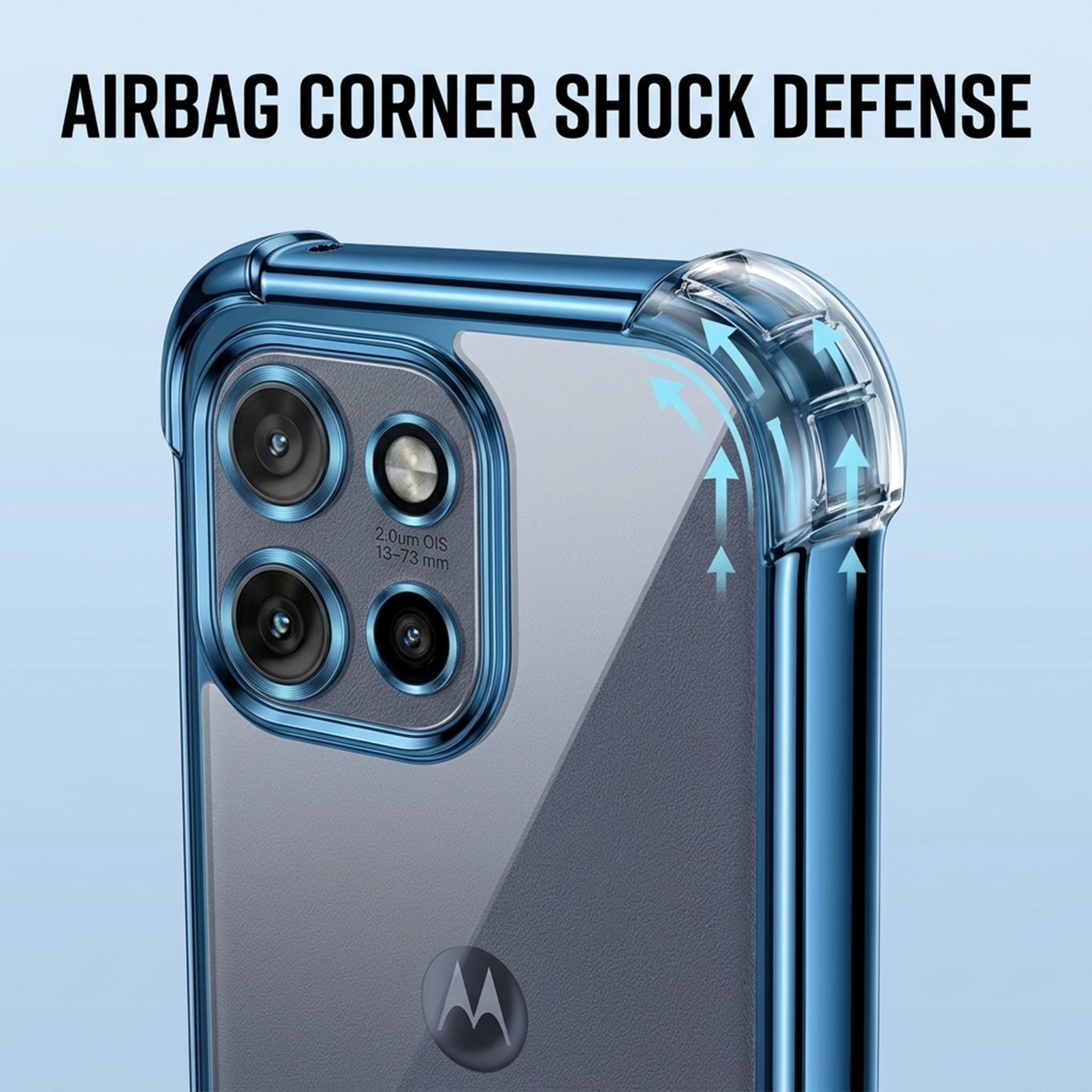 Motorola Edge 50 Neo 5G Anti-Yellow Electroplating Transparent Airbags Case
