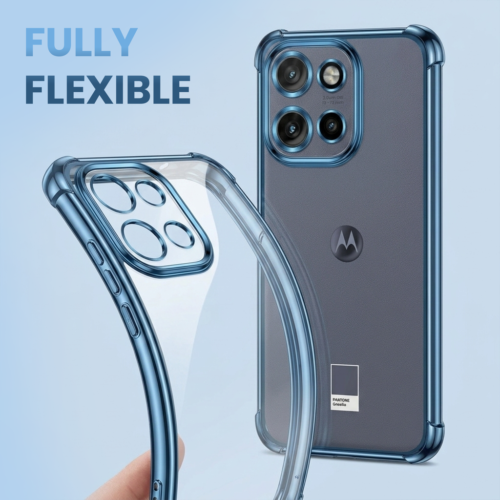Motorola Edge 50 Neo 5G Anti-Yellow Electroplating Transparent Airbags Case
