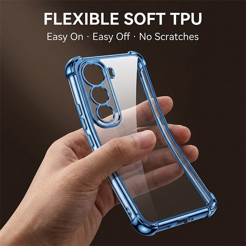 Vivo Y400 Pro 5G Anti-Yellow Electroplating Transparent Airbags Case